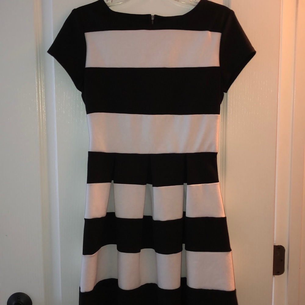 Black and White striped dress